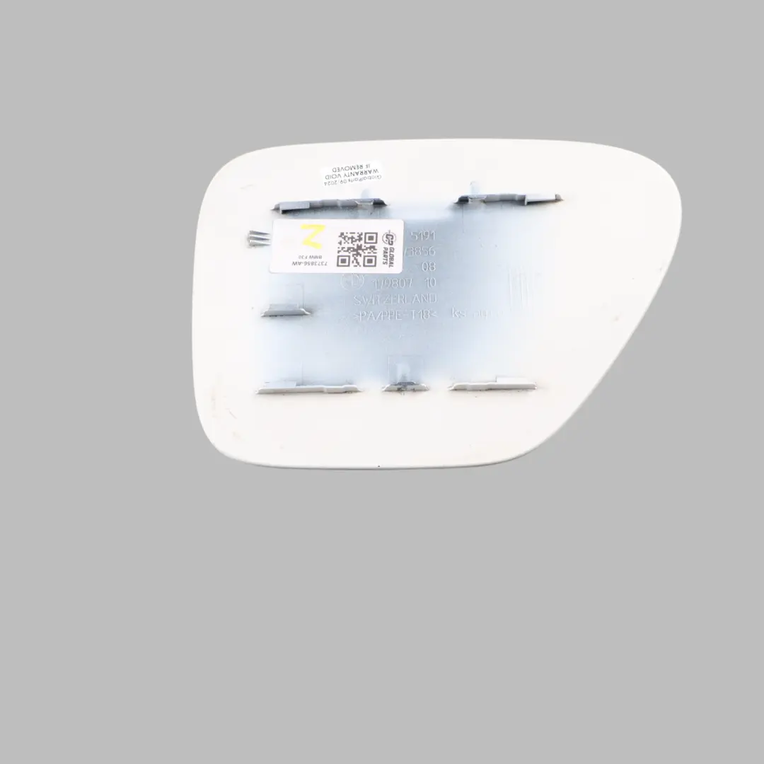 B48X Hybrid Front Flap Charging Port Alpine White 300 to BMW F30 LCI 330e with Part number 7373856 BMW F30 LCI 330e B48X Hybrid Front Flap Charging Port Alpine White 300 - SKU 7373856-AW - Part number 7373856