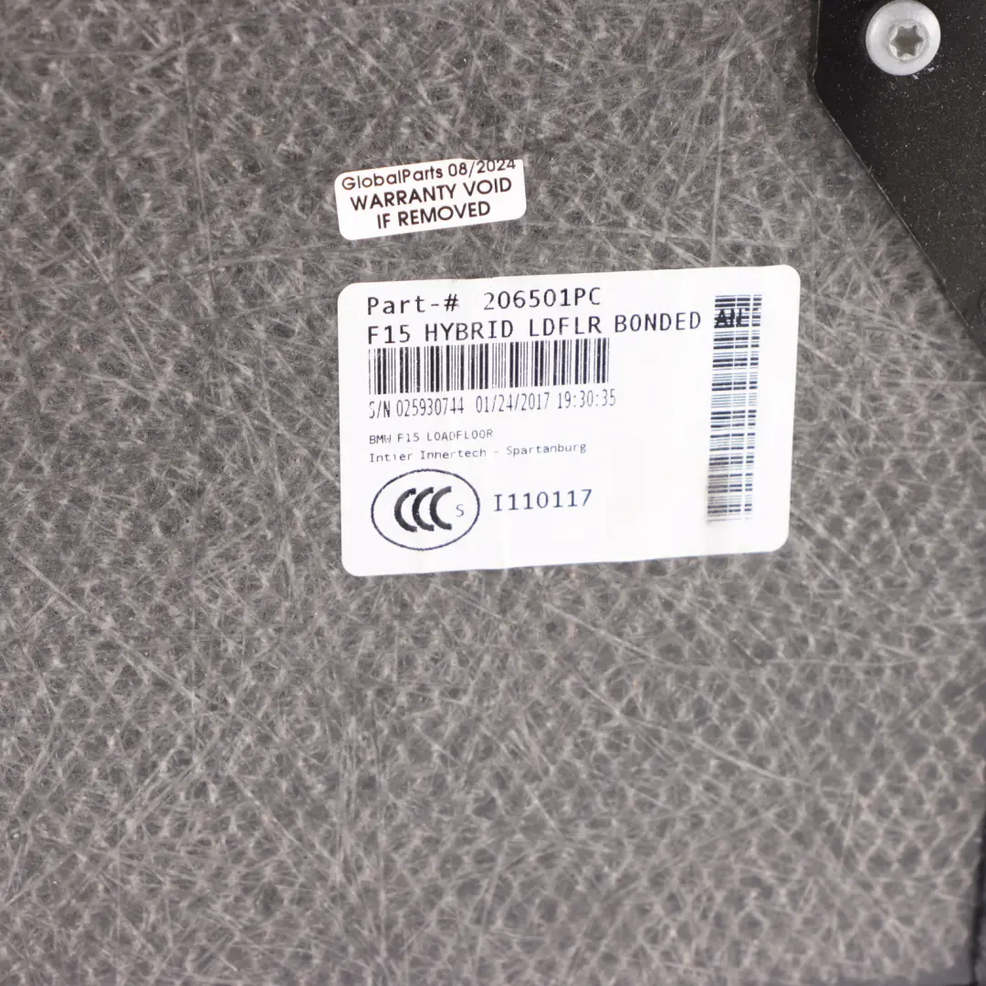 BMW X5 F15 Boot Trunk Floor Panel Luggage Compartment Covering - SKU 7377405 - Part number 7377405
