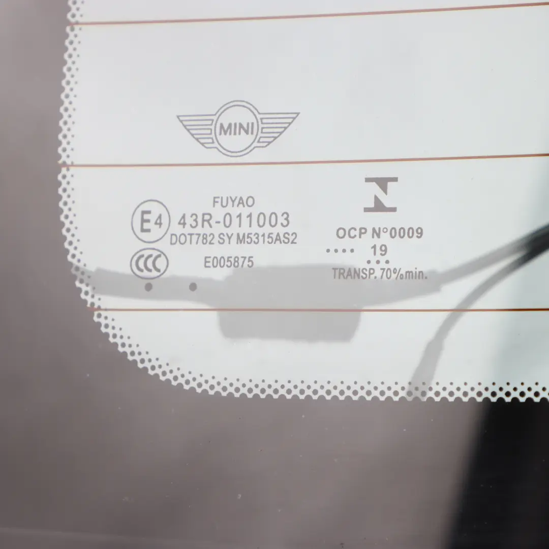 Mini Countryman F60 Szyba Tylna Klapy Bagażnika AS2 - SKU 7389423 - Numer Części 7389423