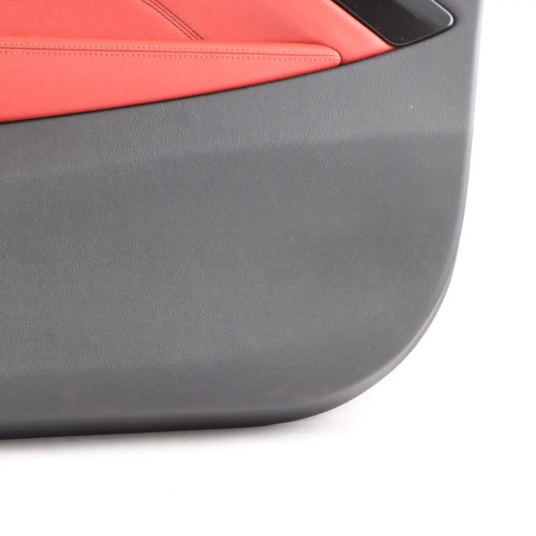 BMW F32 F33 Anteriore destra Porta Fodera Pannello Pelle Nero Rosso Dakota - SKU 7389512 - Numero di parte 7389512