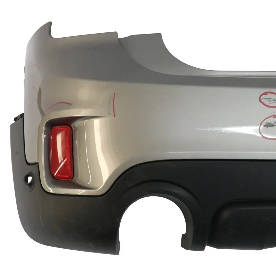 Mini F60 Countryman Bumper Rear Trim Panel PDC Complete Melting Silver - C2K - SKU 7391197-MELT - Part number 7391197