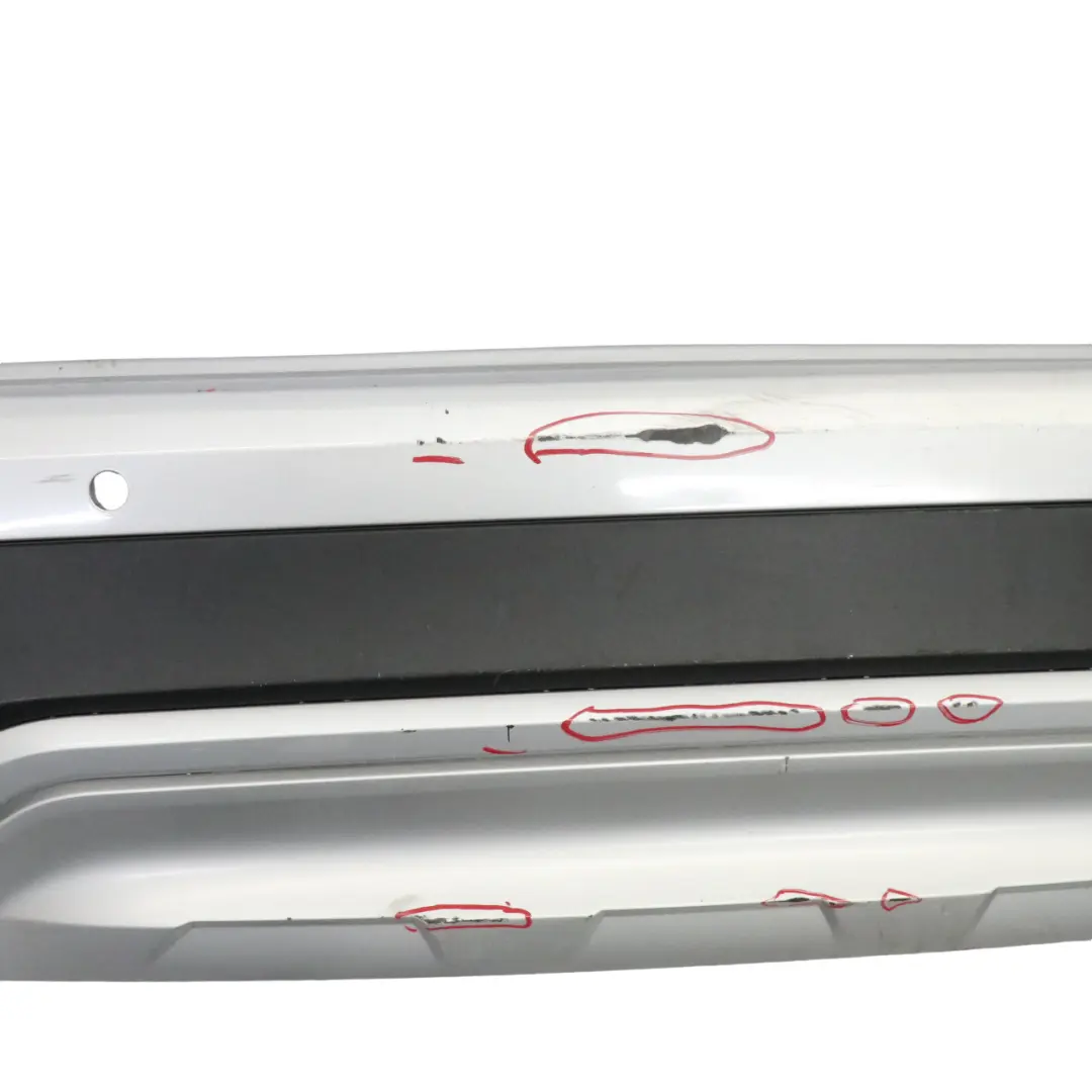 Bumper BMW X3 F25 Trim Panel Cover PDC X Line Glacier Silver Metallic - A83 to Rear with Part number 7392991 Rear Bumper BMW X3 F25 Trim Panel Cover PDC X Line Glacier Silver Metallic - A83 - SKU 7392991-GSB - Part number 7392991