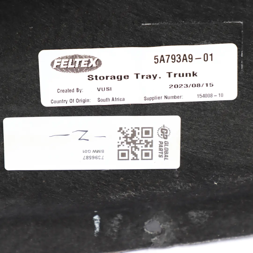 Storage Trunk Luggage Compartment Floor Tray Mat Liner to BMW X3 G01 F97 M with Part number 7396587 BMW X3 G01 F97 M Storage Trunk Luggage Compartment Floor Tray Mat Liner - SKU 7396587 - Part number 7396587
