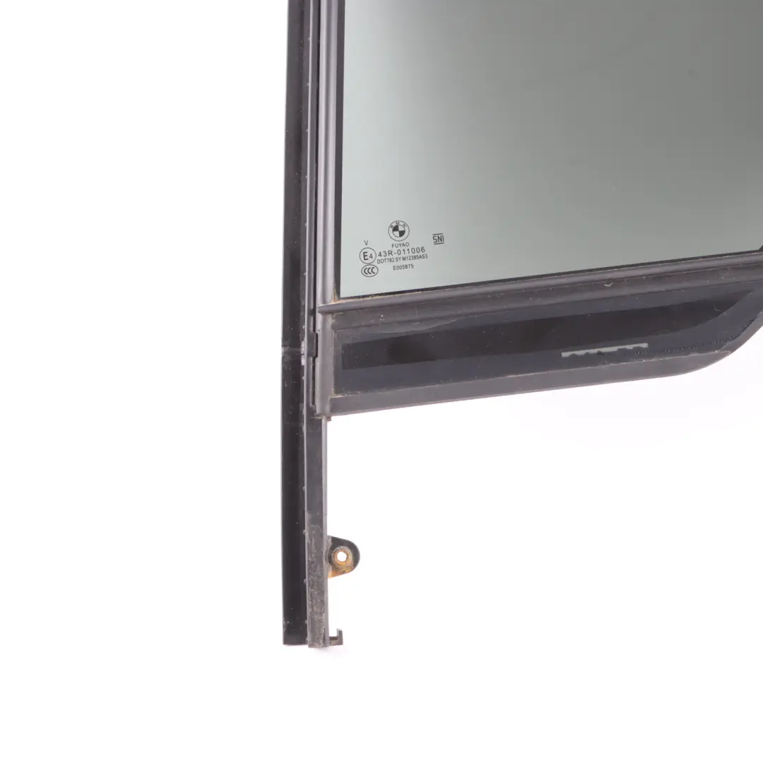 Quarter Window Glass Side Door Rear Left N/S AS3 Black to BMW G20 with Part number 7425087 BMW G20 Quarter Window Glass Side Door Rear Left N/S AS3 Black - SKU 7425087 - Part number 7425087