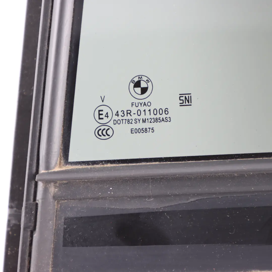 BMW G20 Quarter Window Glass Side Door Rear Left N/S AS3 Black - SKU 7425087 - Part number 7425087