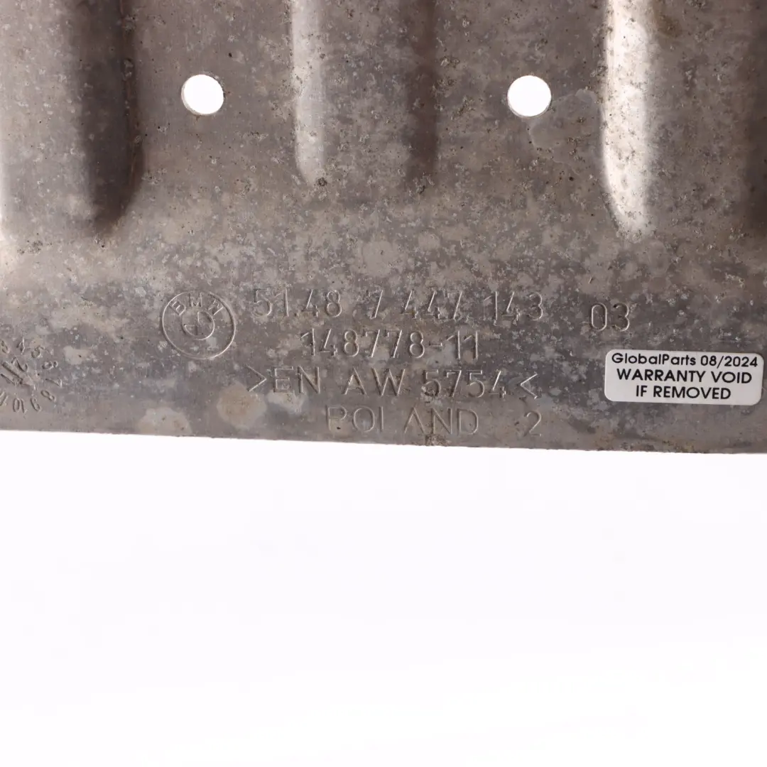 Underbody Plate BMW G20 G21 Undertray Panel Engine Stiffening Cover to with Part number 7447143 Underbody Plate BMW G20 G21 Undertray Panel Engine Stiffening Cover - SKU 7447143 - Part number 7447143