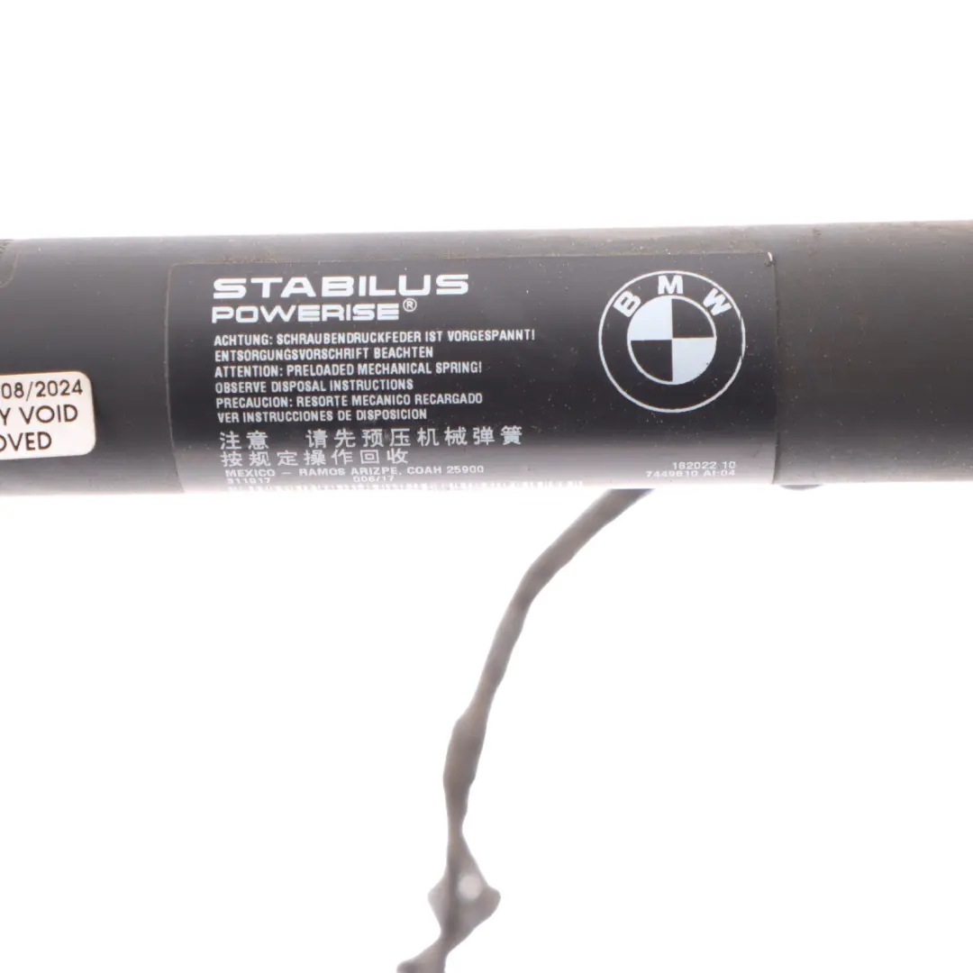 Tail Gate Boot Lid Right O/S Electric Spindle Strut to BMW X5 F15 Rear with Part number 7449810 BMW X5 F15 Rear Tail Gate Boot Lid Right O/S Electric Spindle Strut - SKU 7449810 - Part number 7449810