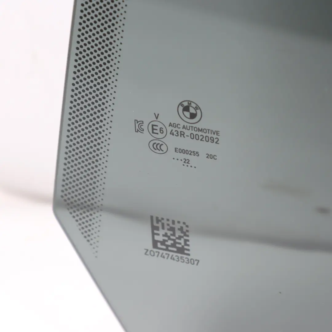 Ventana Vidrio Trasera Izquierda Lado SSG AS3 Tintado para BMW F44 Gran Coupe con número de pieza 7474353 BMW F44 Gran Coupe Ventana Vidrio Trasera Izquierda Lado SSG AS3 Tintado - SKU 7474353 - Número de pieza 7474353