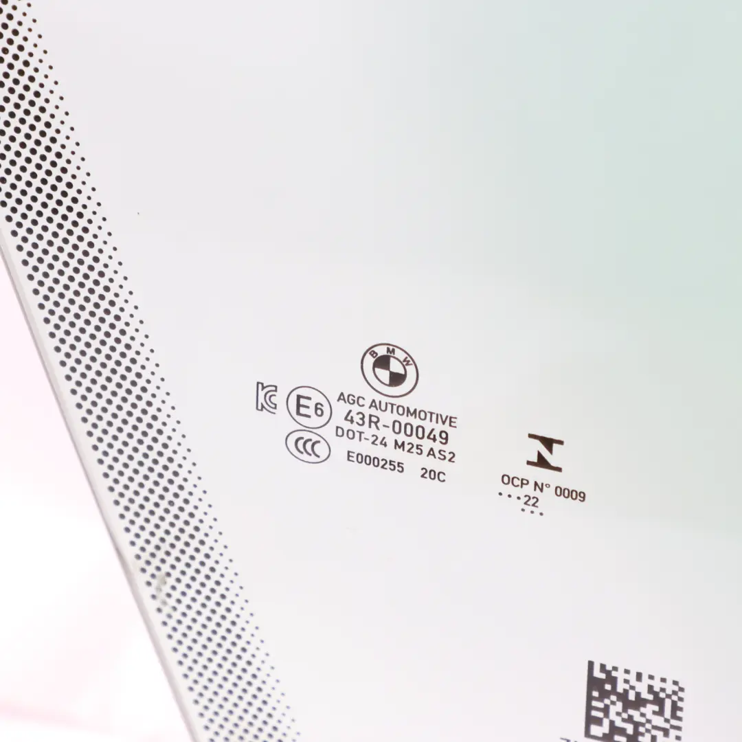 BMW F44 Side Window Glass Front Right O/S Green AS2 - SKU 7474356 - Part number 7474356