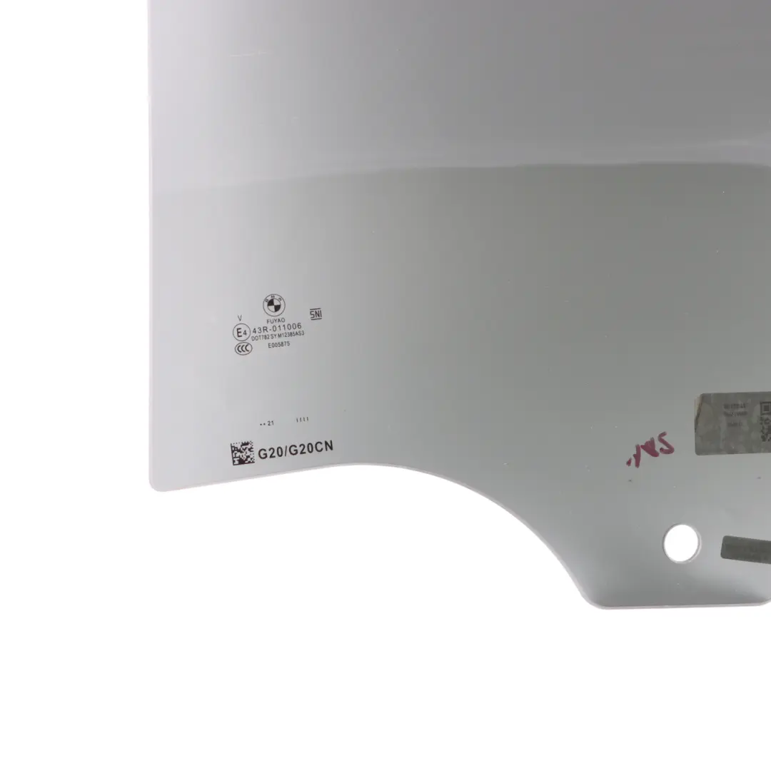 BMW G20 Window Glass Door Rear Left N/S Side SSG AS3 Black - SKU 7497105 - Part number 7497105