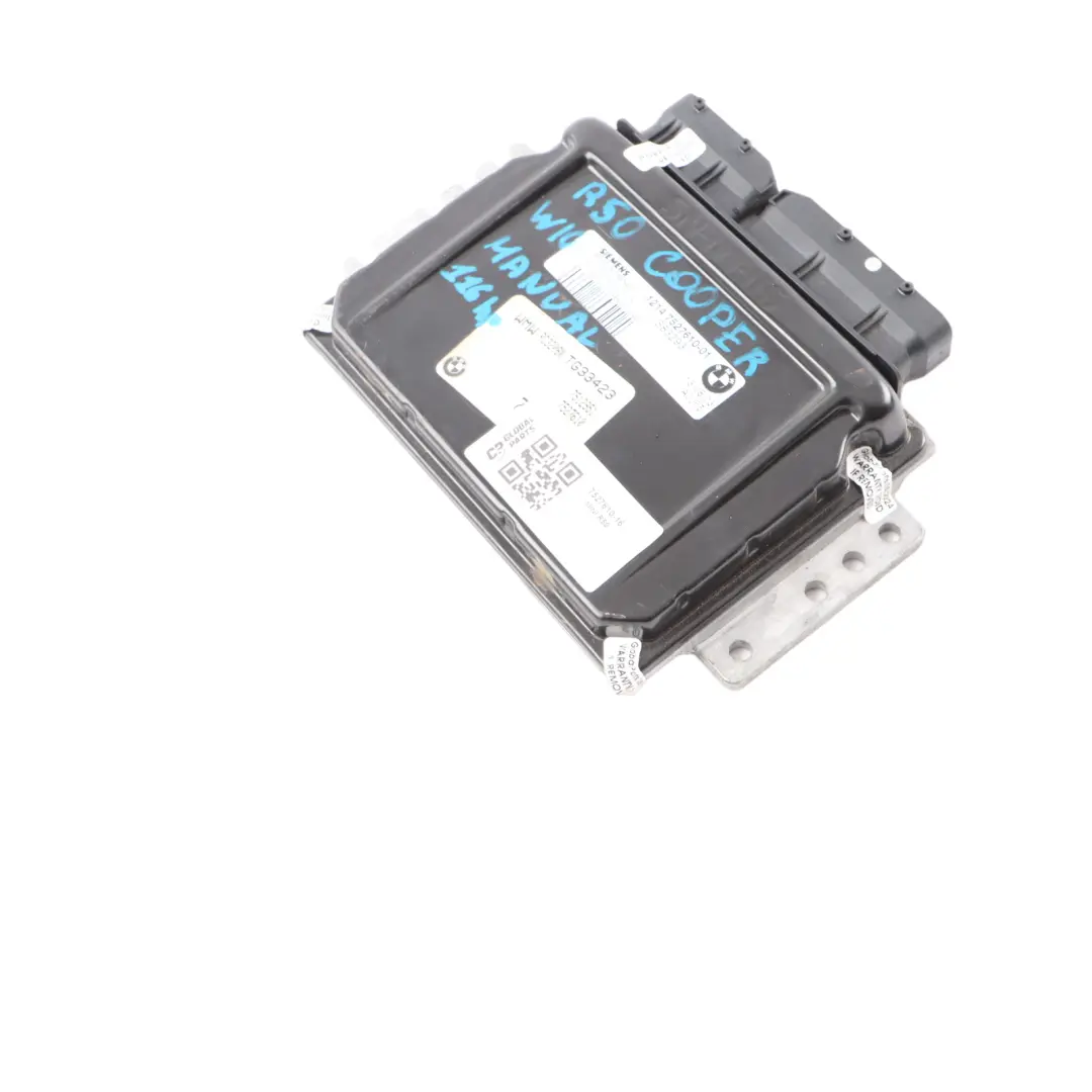 Mini Cooper R50 W10 116HP Petrol Engine Control Unit ECU DME Manual - SKU 7527610-16 - Part number 7527610