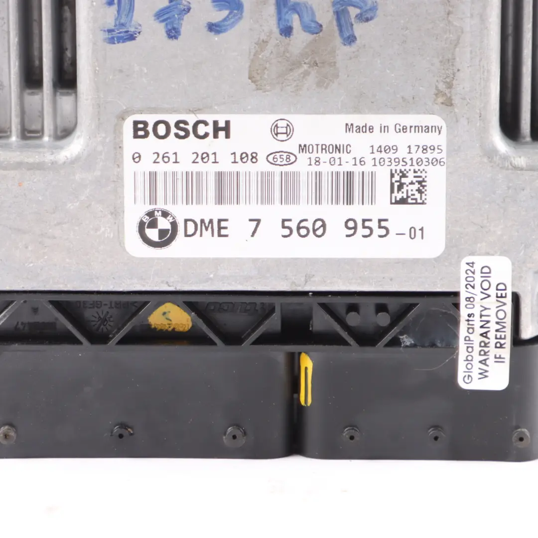 BMW E90 320si N45 173HP Petrol Engine Unit ECU Kit DME CAS2 Key Manual - SKU 7560955-4 - Part number 7560955