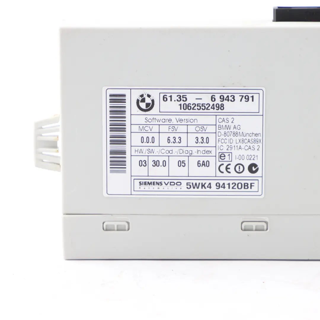 BMW E90 320si N45 173HP Petrol Engine Unit ECU Kit DME CAS2 Key Manual - SKU 7560955-4 - Part number 7560955