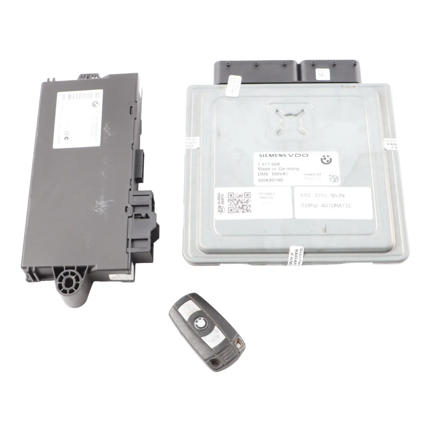 BMW E90 E91 E92 N52N 325i 218HP Engine ECU Kit DME 7577068 CAS3 Key Automatic