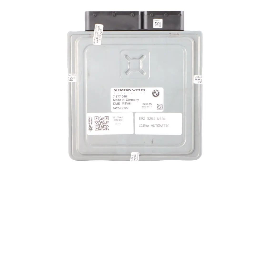BMW E90 E91 E92 N52N 325i 218HP ECU Silnika DME CAS3 Klucz Automat - SKU 7577068-2 - Numer Części 7577068
