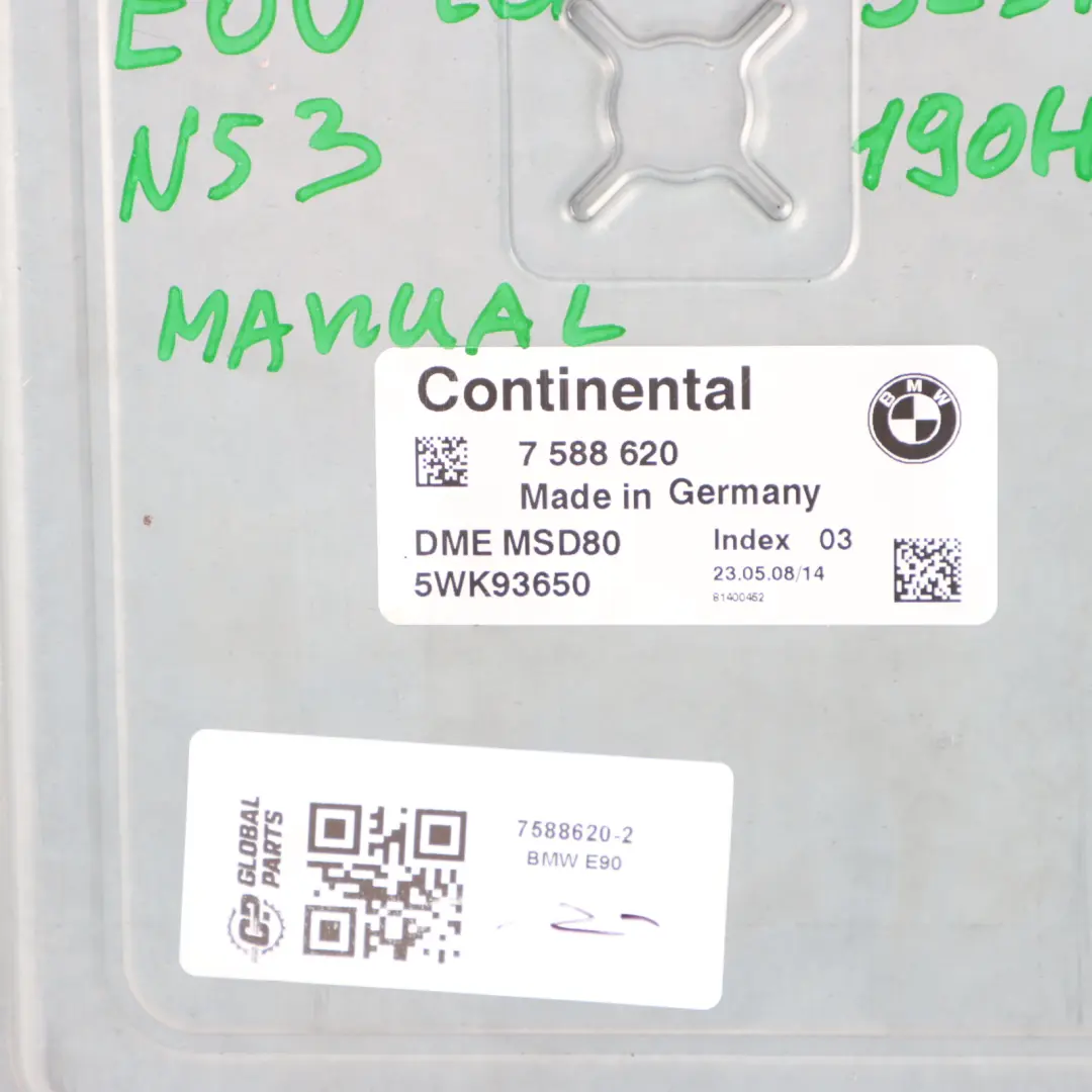 N53 Petrol Engine ECU Kit DME CAS3 + Keys Automatic to BMW E60 LCI 523i with Part number 7588620 BMW E60 LCI 523i N53 Petrol Engine ECU Kit DME CAS3 + Keys Automatic - SKU 7588620-2 - Part number 7588620