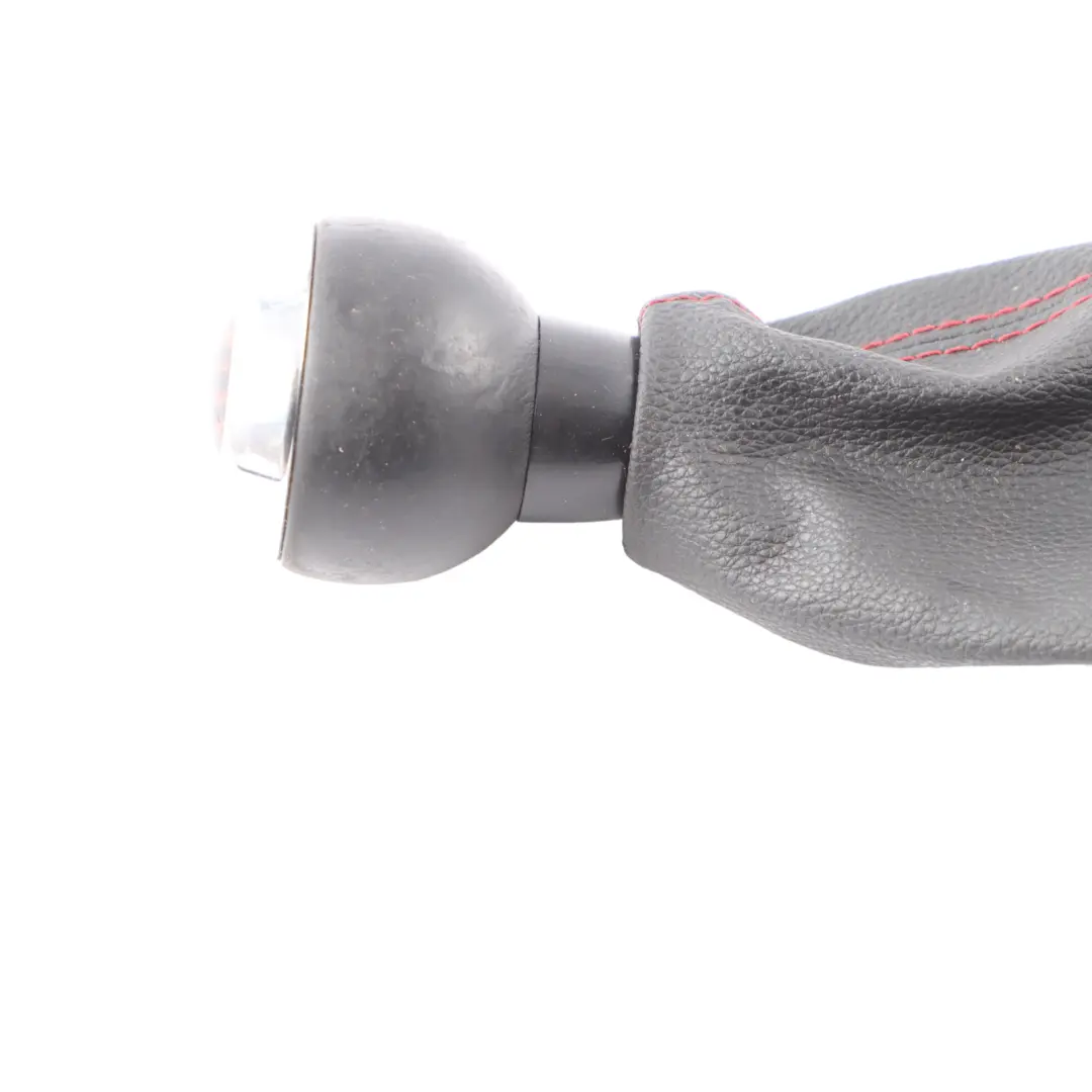 Gear Knob Mini R55 R56 R57 LCI Shifter Boot Leather 6 Speed Manual Red Accents - SKU 7605282 - Part number 7605282