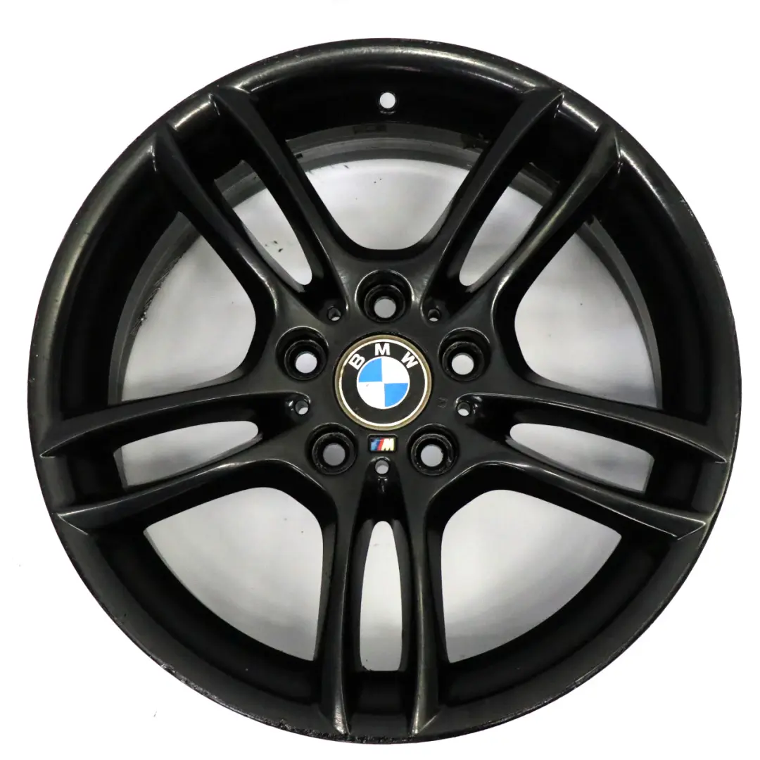 Rim BMW E81 E87 Black Front Alloy 18" M Double Spoke 261 7,5J to Wheel with Part number 7891050 Wheel Rim BMW E81 E87 Black Front Alloy 18" M Double Spoke 261 7,5J - SKU 7891050-6 - Part number 7891050