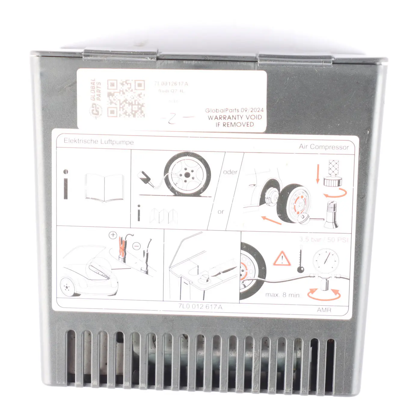 Audi Q7 Trousse d'Urgence Pneus Compresseur Rangement Dans Le Coffre 7L0012617A