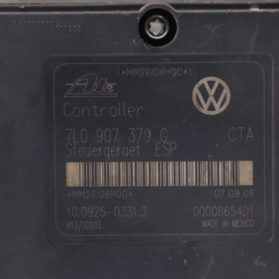 ABS Pump Hydraulic Brake Pump Control Module to Volkswagen Touareg with Part number 7L0614111H Volkswagen Touareg ABS Pump Hydraulic Brake Pump Control Module - SKU 7L0614111H - Part number 7L0614111H