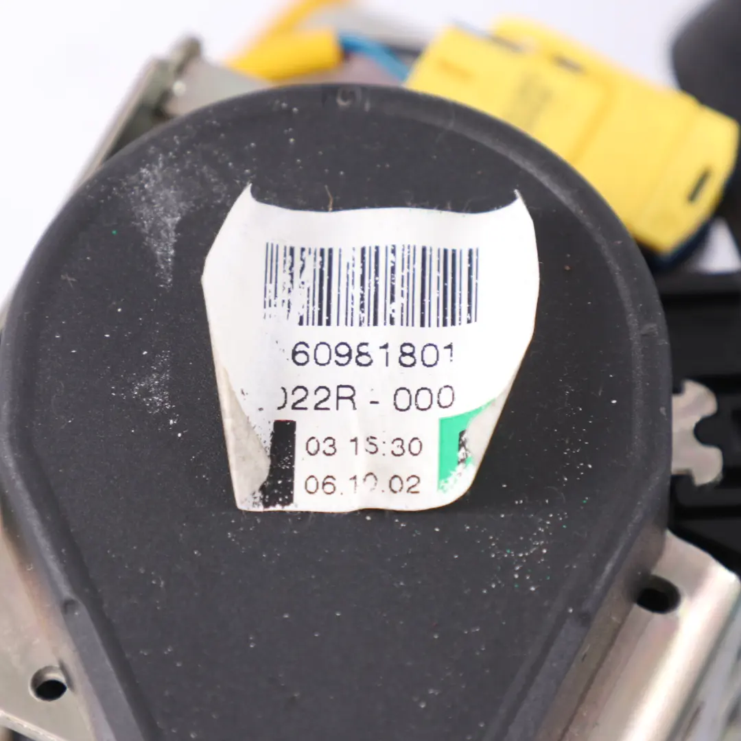 VW Volkswagen Touareg Cintura di sicurezza posteriore destra Nero - SKU 7L0857806B - Numero di parte 7L0857806B