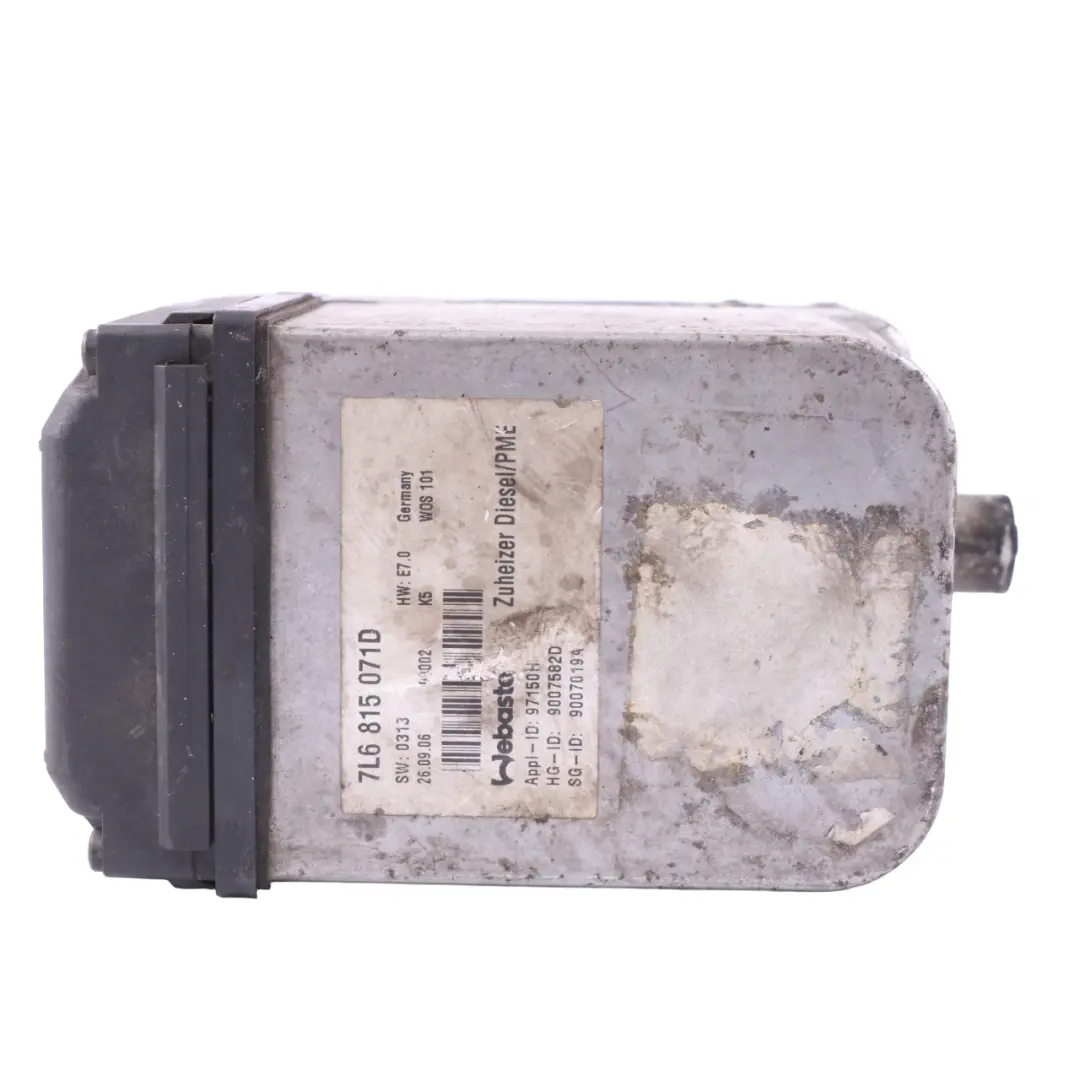 Webasto Zusatz Heizgerät für VW Volkswagen Touareg mit Teilenummer 7L6815071D VW Volkswagen Touareg Webasto Zusatz Heizgerät - SKU 7L6815071D - Teilenummer 7L6815071D