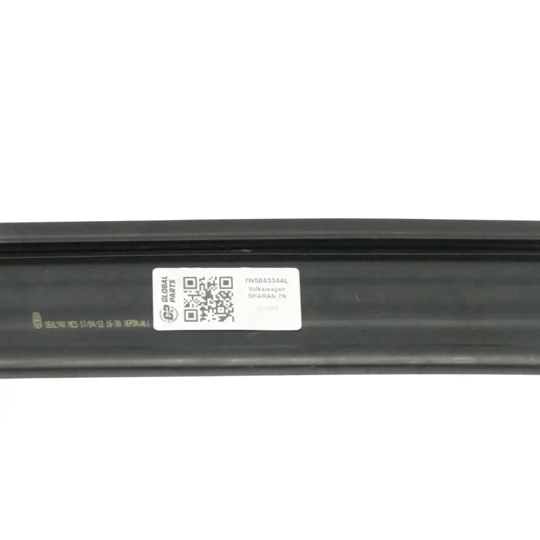 VW Sharan 7N Window Trim Cover Door Rear Right O/S Finisher Guide Black - SKU 7N0843344L - Part number 7N0843344L