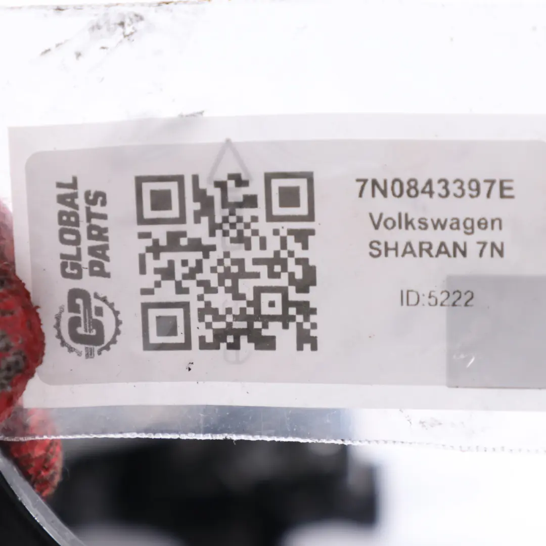 Volkswagen Sharan 7N Schiebetür Hinten Links Untere Rollen Halterung Schwarz - SKU 7N0843397E - Teilenummer 7N0843397E
