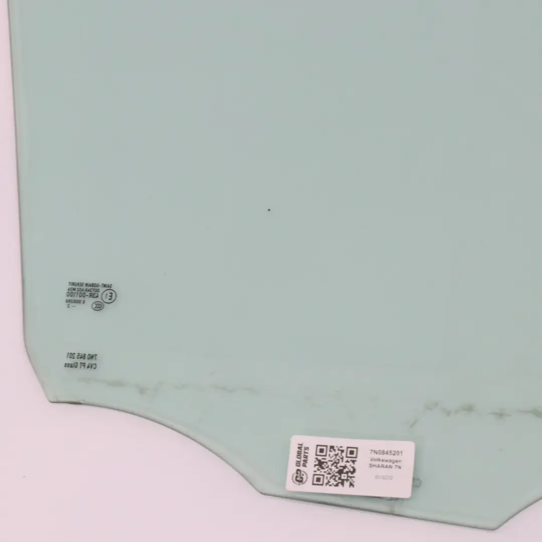 Volkswagen Sharan 7N Window Glass Front Door Left N/S Glazing AS2 - SKU 7N0845201 - Part number 7N0845201