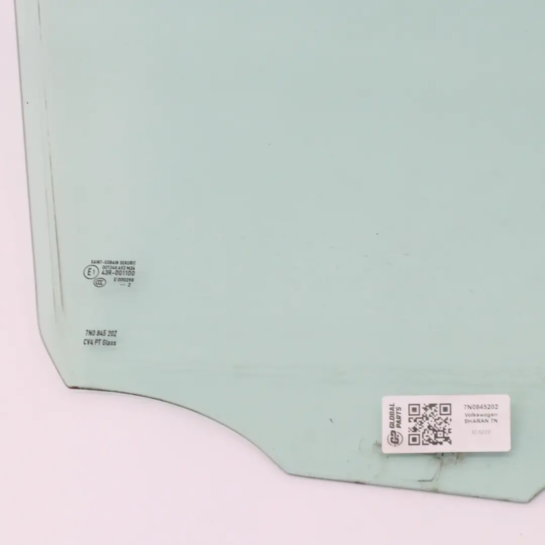 Cristal Puerta Delantera Derecha Acristalamiento AS2 para Volkswagen Sharan con número de pieza 7N0845202 Volkswagen Sharan Cristal Puerta Delantera Derecha Acristalamiento AS2 - SKU 7N0845202 - Número de pieza 7N0845202