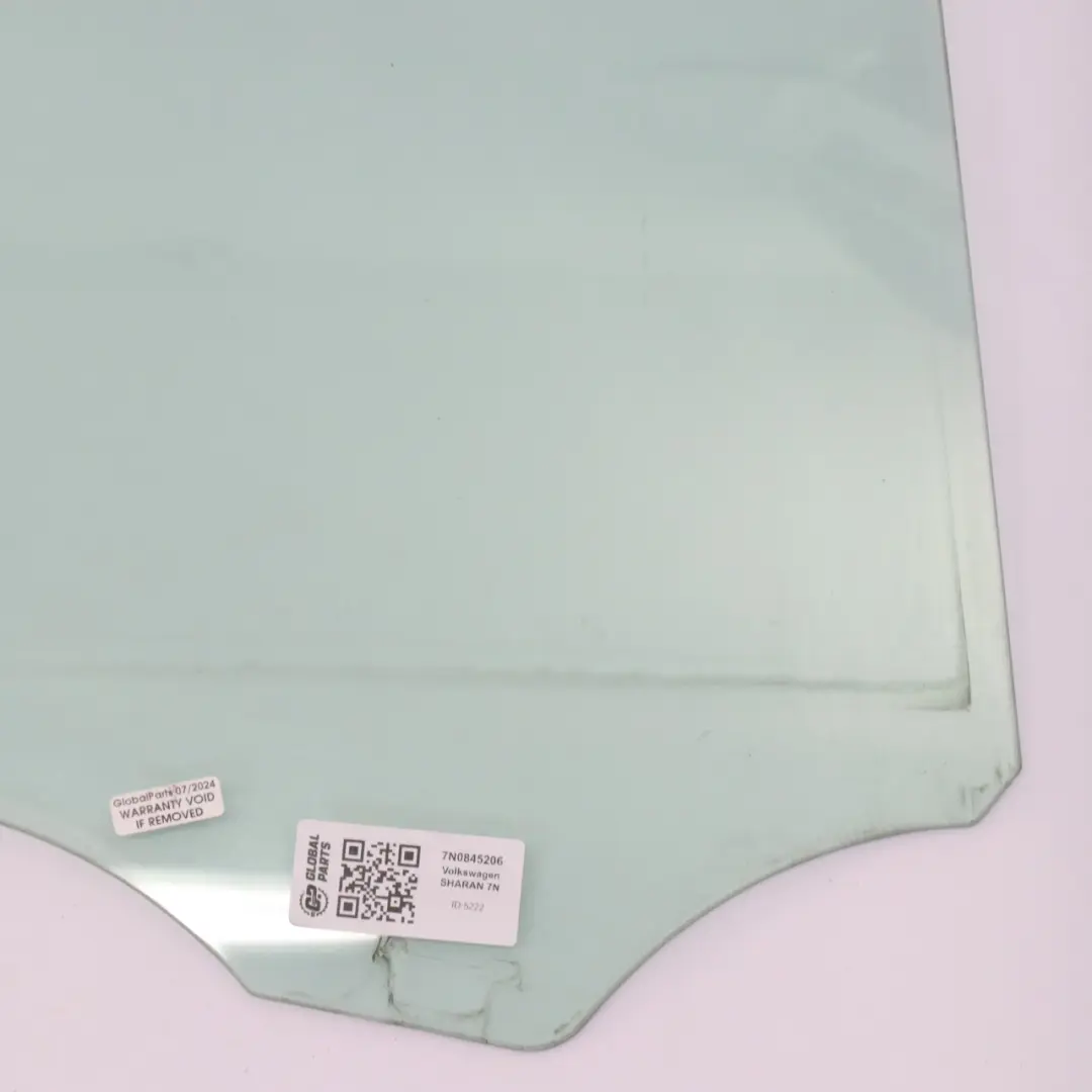 Volkswagen Sharan 7N Window Glass Rear Door Right O/S Glazing AS2 - SKU 7N0845206 - Part number 7N0845206