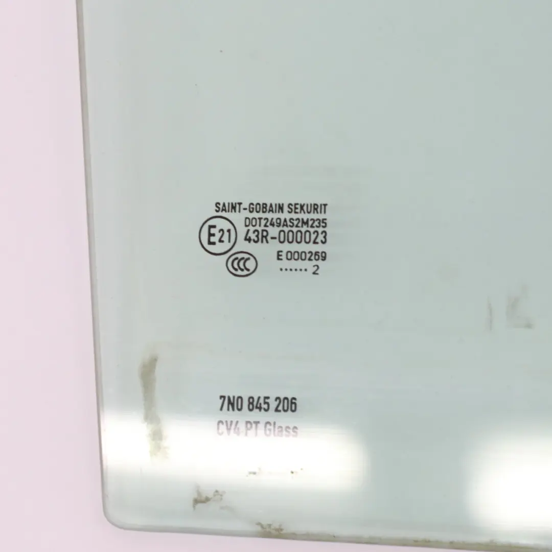 Volkswagen Sharan 7N Szyba Drzwi Prawa Tylna AS2 - SKU 7N0845206 - Numer Części 7N0845206