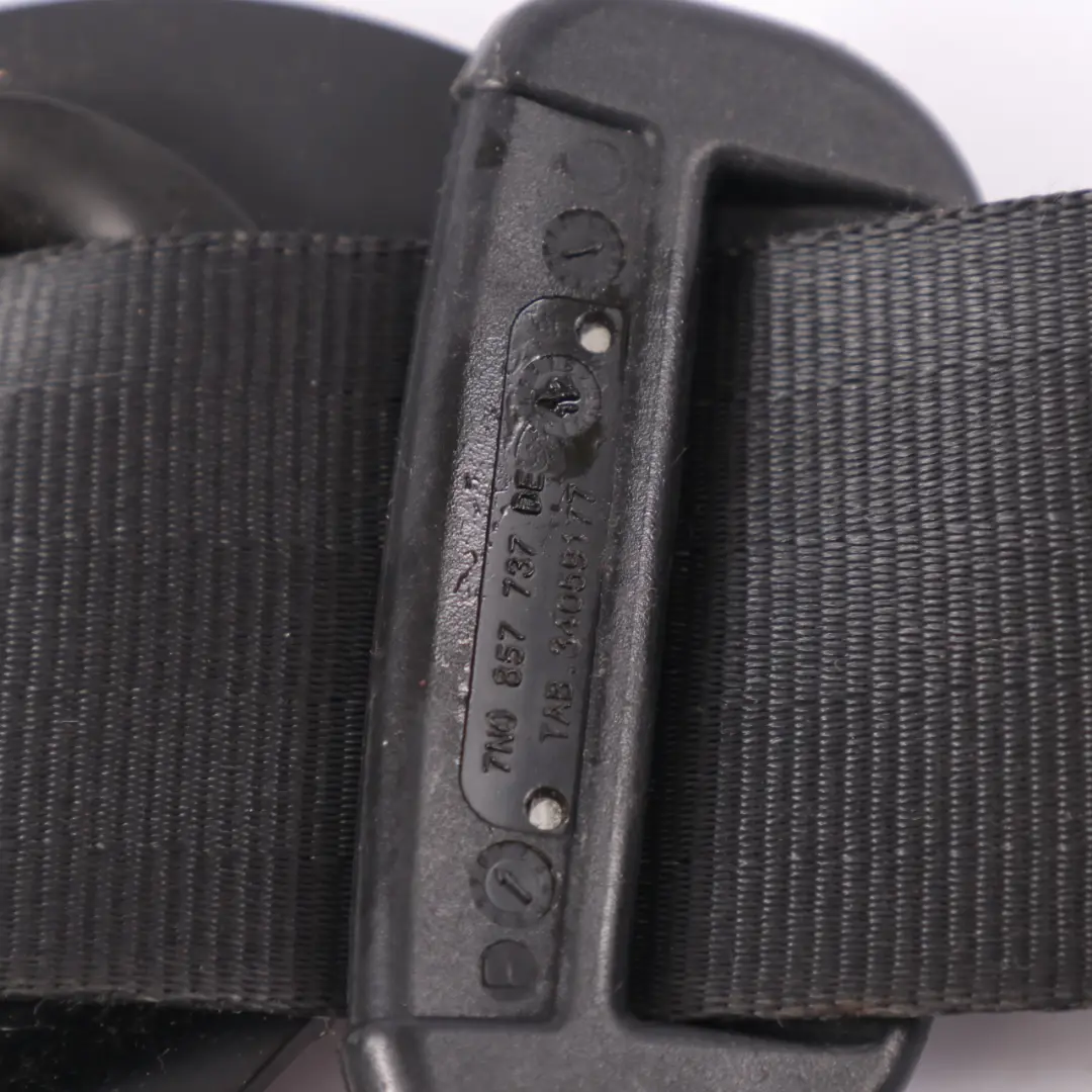 VW Volkswagen Sharan 7N Rear Seat Belt Left N/S Seatbelt Black - SKU 7N0857805D - Part number 7N0857805D