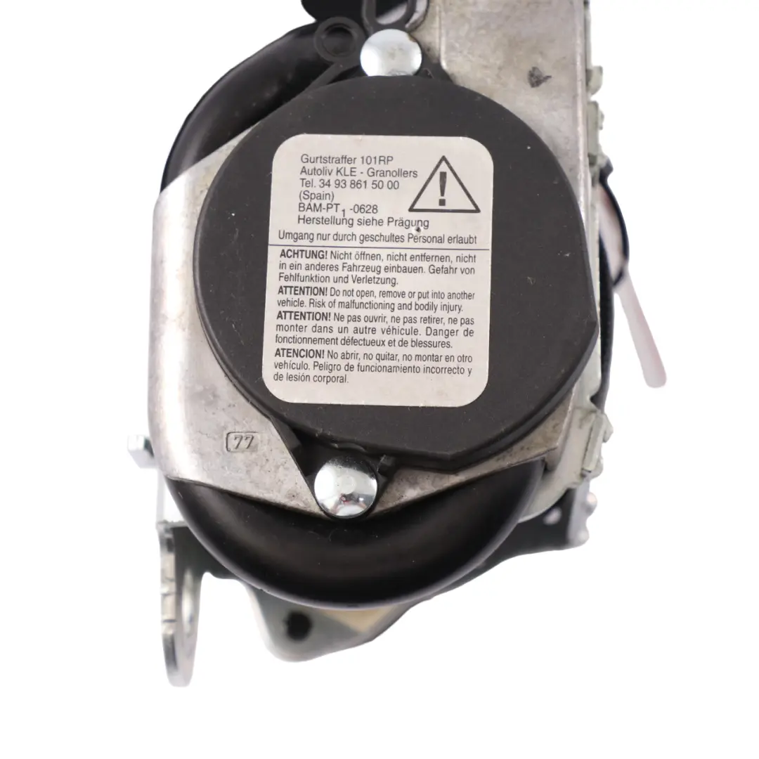 VW Volkswagen Sharan 7N Pas Bezpieczeństwa Prawy tył Czarny - SKU 7N0857806D - Numer Części 7N0857806D