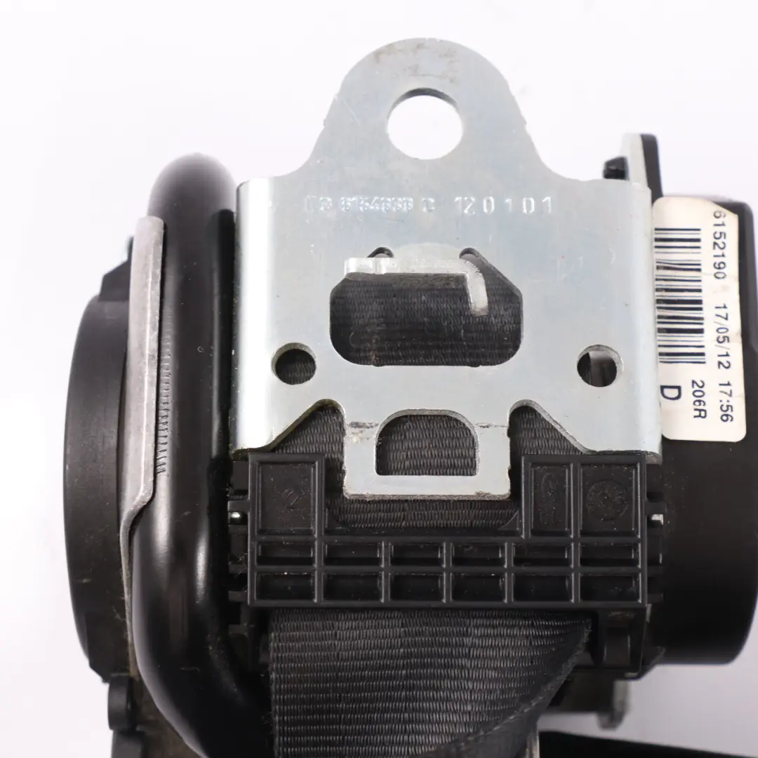VW Volkswagen Sharan 7N Pas Bezpieczeństwa Prawy tył Czarny - SKU 7N0857806D - Numer Części 7N0857806D