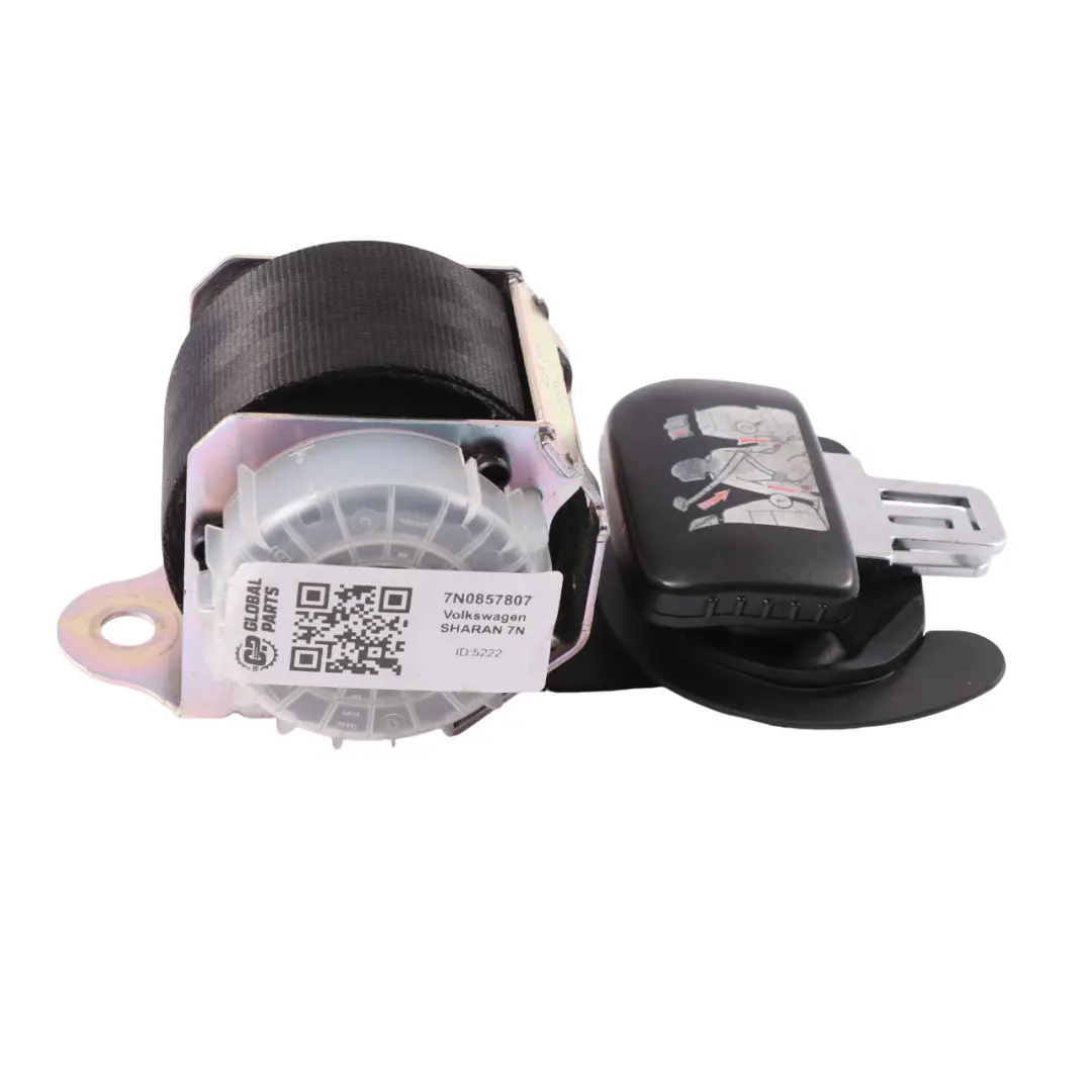 VW Volkswagen Sharan 7N Sicherheitsgurt hinten Mitte Gurt - SKU 7N0857807 - Teilenummer 7N0857807