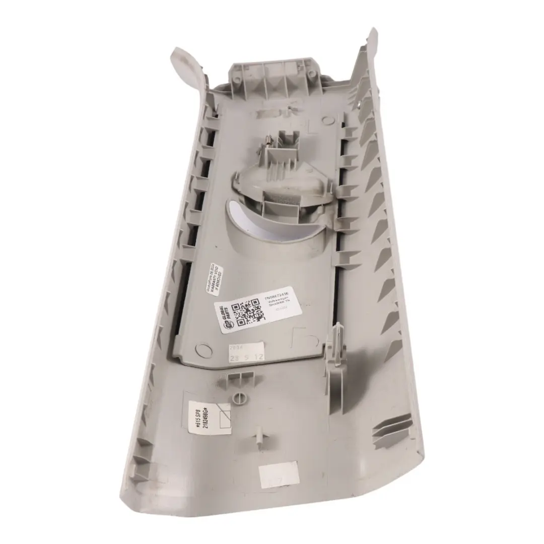 VW Sharan 7N B-Pillar Interior Column Trim Panel Cover Left N/S Grey - SKU 7N0867243E - Part number 7N0867243E