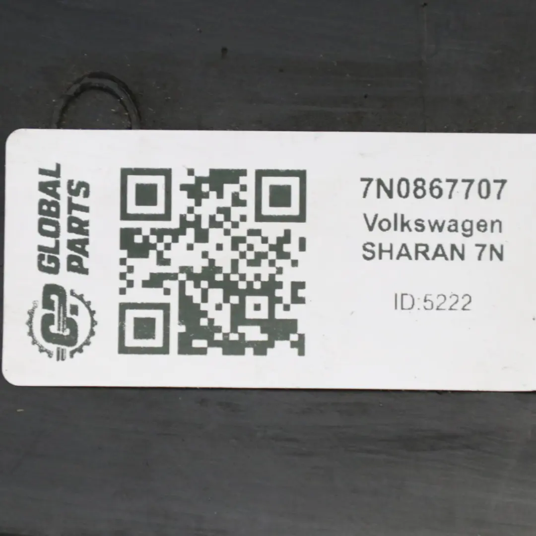 Volkswagen Sharan 7N Couvercle Couvercle hayon Garniture supérieure - SKU 7N0867707 - Numéro de pièce 7N0867707
