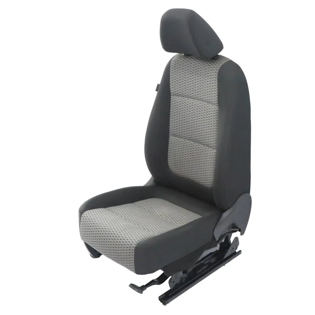 VW Volkswagen Sharan 7N Sedile Anteriore Destro Tessuto Panno Nero Grigio - SKU 7N0881806-1 - Numero di parte 7N0881806