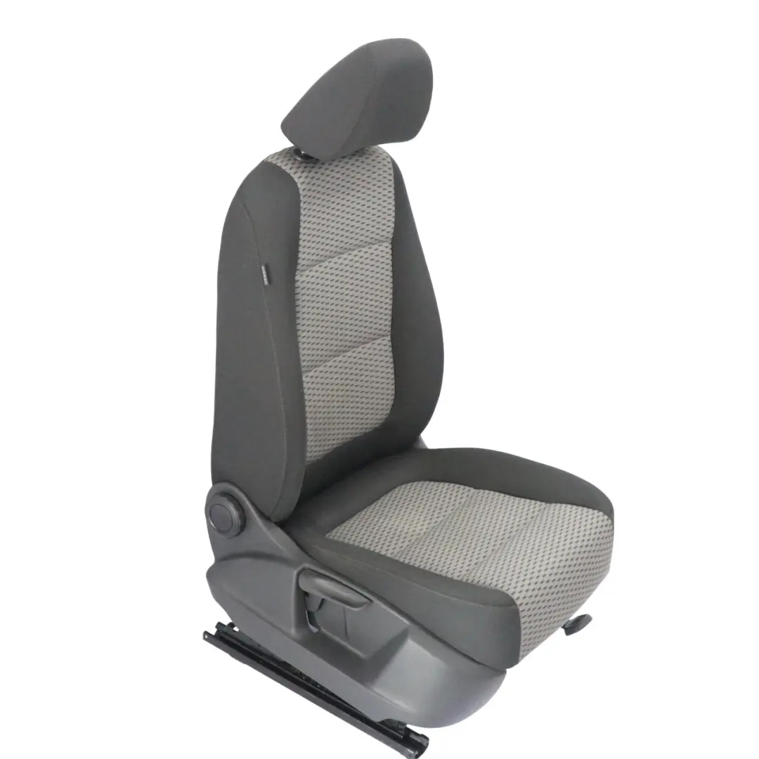VW Volkswagen Sharan 7N Sedile Anteriore Destro Tessuto Panno Nero Grigio - SKU 7N0881806-1 - Numero di parte 7N0881806