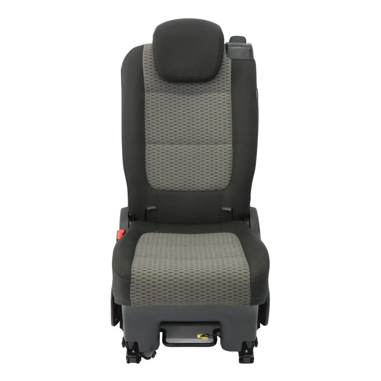 VW Volkswagen Sharan 7N Rear Seat Left N/S 3rd Seat Row Cloth Fabric Black Grey