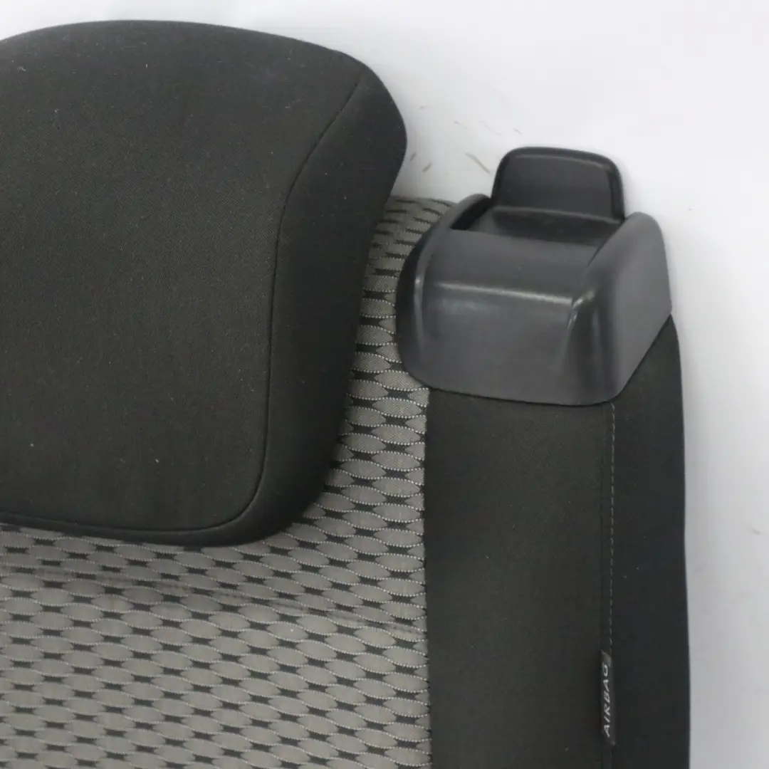VW Volkswagen Sharan 7N Siège arrière gauche 3ème rangée Tissu Noir Gris - SKU 7N0883805CF-1 - Numéro de pièce 7N0883805CF