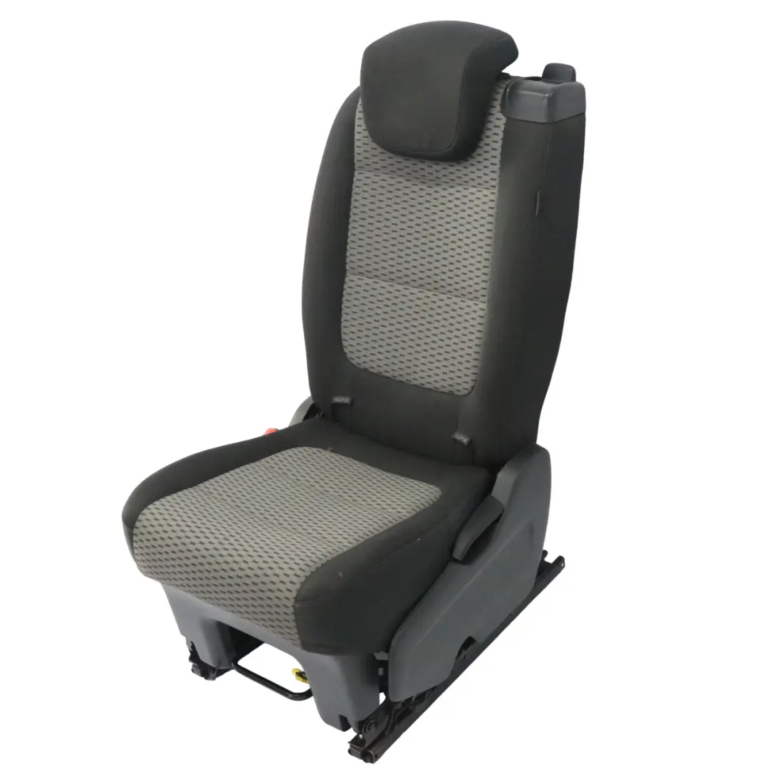 VW Volkswagen Sharan 7N Rear Seat Left N/S 3rd Seat Row Cloth Fabric Black Grey - SKU 7N0883805CF-1 - Part number 7N0883805CF