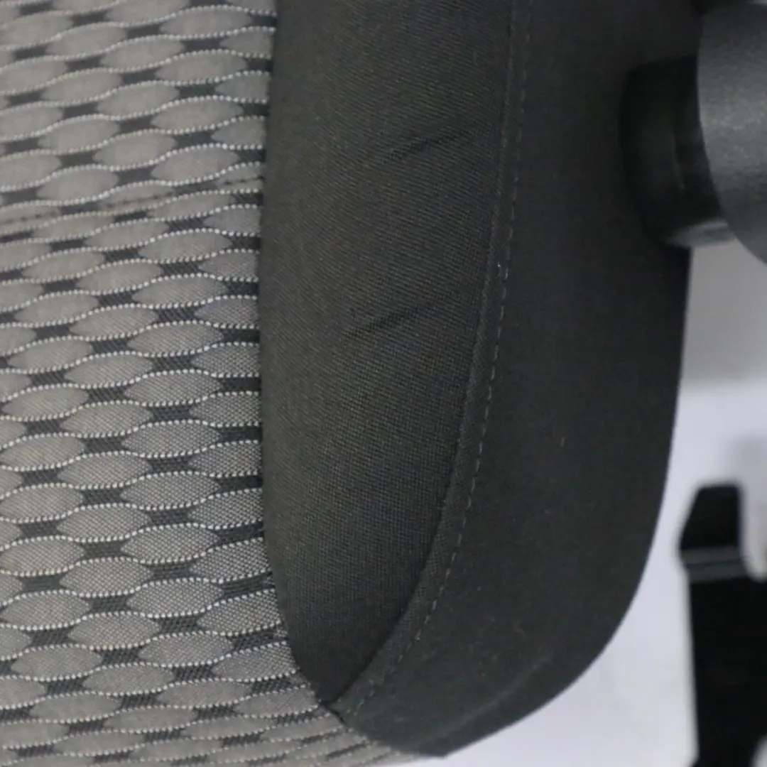 VW Volkswagen Sharan 7N Rear Seat Left N/S Interior Cloth Fabric Black Grey - SKU 7N0885805-1 - Part number 7N0885805