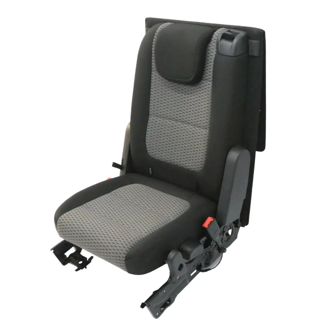 VW Volkswagen Sharan 7N Rear Seat Left N/S Interior Cloth Fabric Black Grey - SKU 7N0885805-1 - Part number 7N0885805