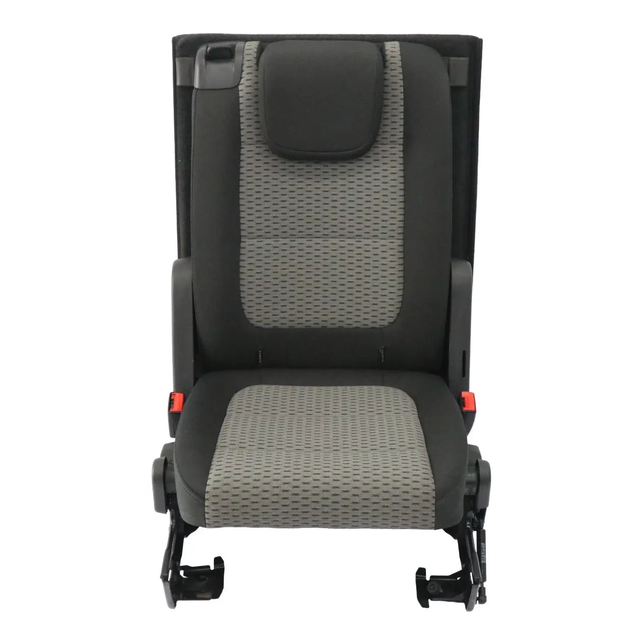 VW Volkswagen Sharan 7N Sedile Posteriore Destro Interno Tessuto Nero Grigio