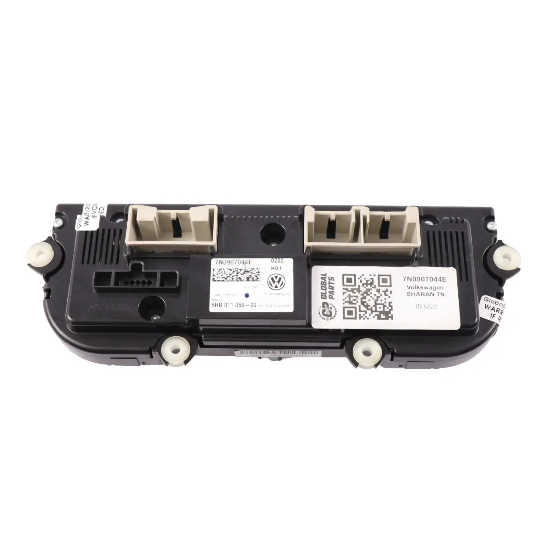 VW Sharan 7N Air Conditioning Climate Control Panel A/C Switch - SKU 7N0907044E - Part number 7N0907044E