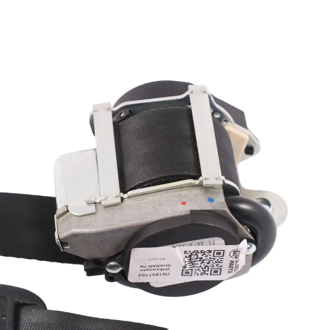VW Volkswagen Sharan 7N Seat Belt Front Left N/S Seatbelt Black - SKU 7N1857705 - Part number 7N1857705