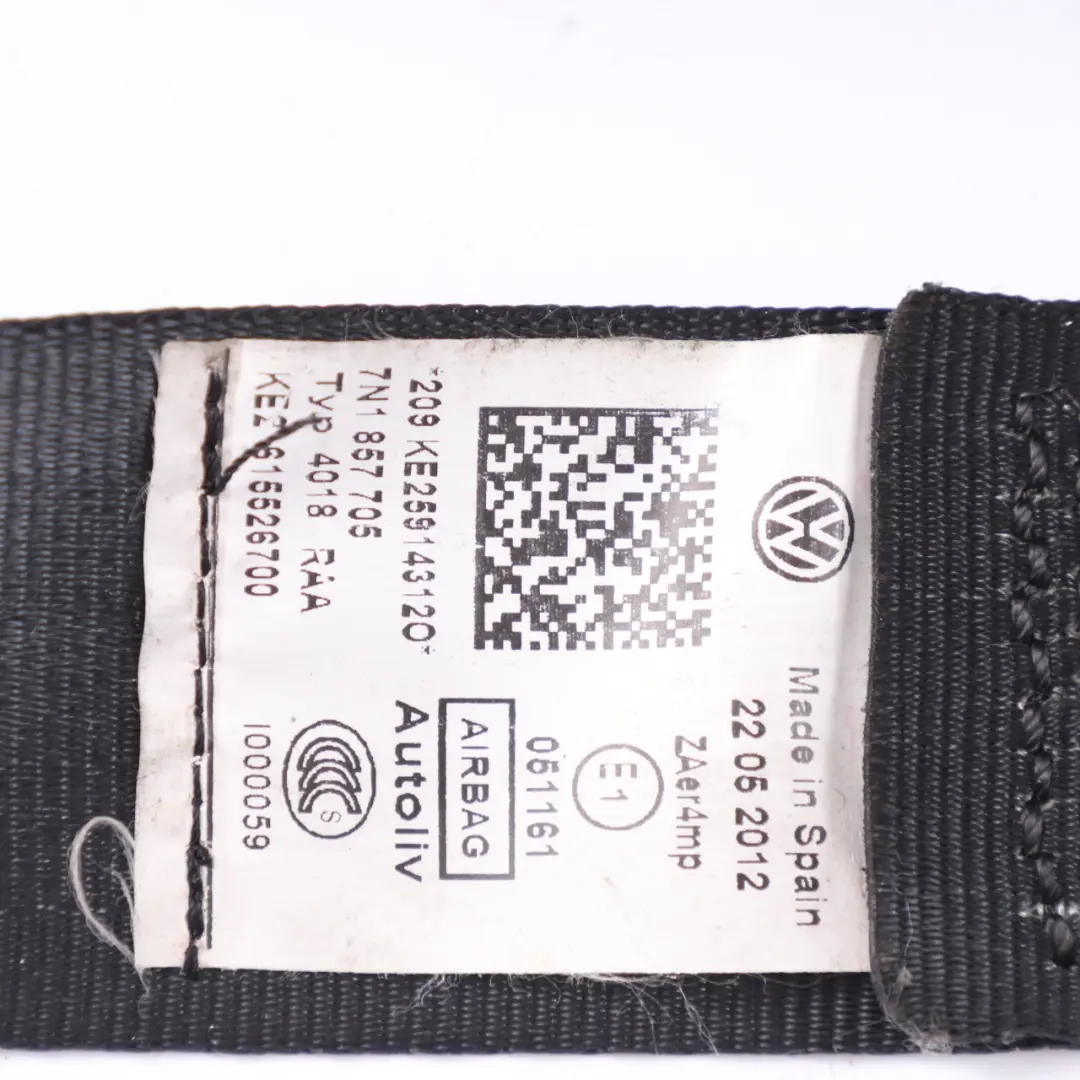 VW Volkswagen Sharan 7N Pas Bezpieczeństwa Lewy Przód - SKU 7N1857705 - Numer Części 7N1857705