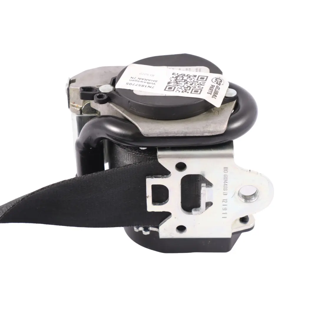 VW Volkswagen Sharan 7N Seat Belt Front Left N/S Seatbelt Black - SKU 7N1857705 - Part number 7N1857705